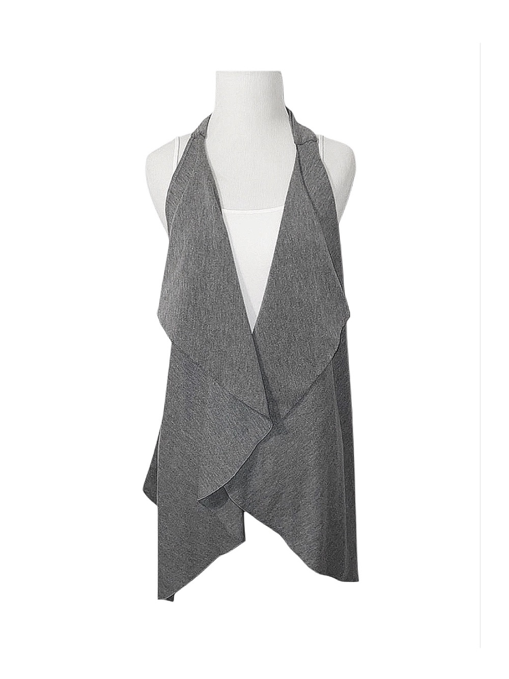 NINETY Women's Grey Sleeveless Cardigan Size Large